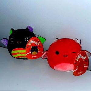 Two Squishmallow Bats 4.5” Squishmallows Kelly Toys Karlie and Fariq